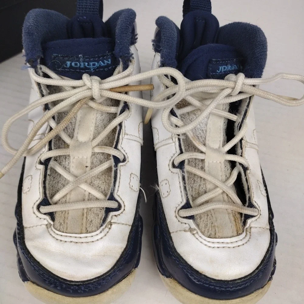 Nike Air Jordan 9 Retro 23 IX UNC Pearl Blue 401812-145 Toddler SZ 7 C Sneakers